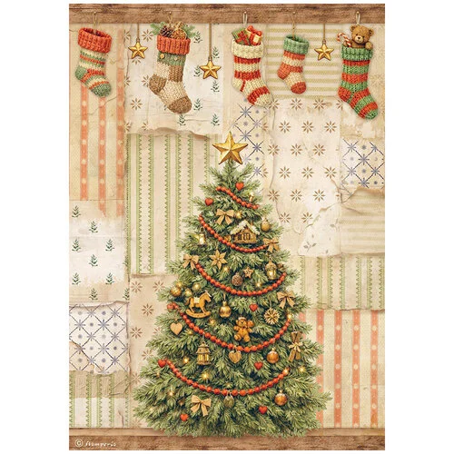 STAMPERIA SILENT NIGHT DECOUPAGE RICE PAPER A4 - DFSA41140
