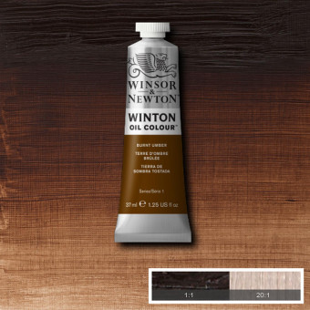 W&N OIL PAINT WINTON 37 ML. - BURNt UMBER