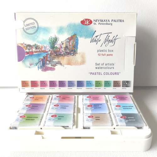 ЛЕНИНГРАД АКВАРЕЛНА БОЯ БЕЛИ НОЩИ 12 ЦВ. PASTEL COLOURS