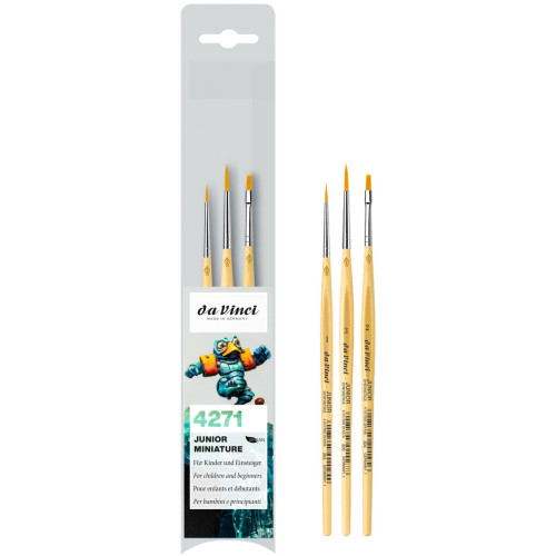 DA VINCI ЧЕТКИ СИНТЕТИКА КОМПЛЕКТ 3БР. JUNIOR MINIATURE