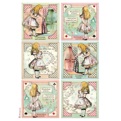 STAMPERIA ALICE ДЕКУПАЖНА ОРИЗОВА ХАРТИЯ А4 - DFSA4382