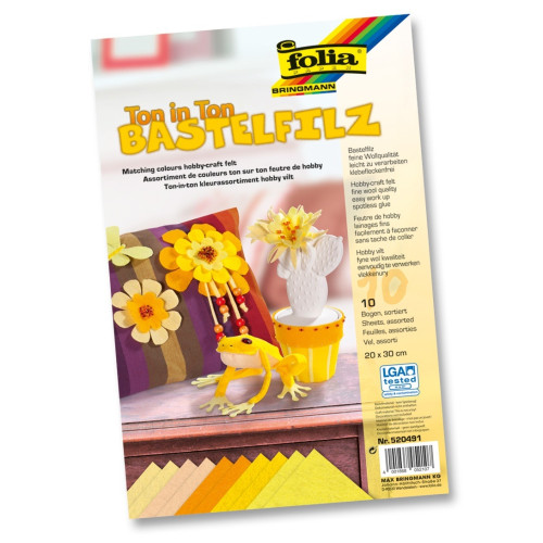 FOLIA FELT SET YELLOW 20/30 CM 150 G