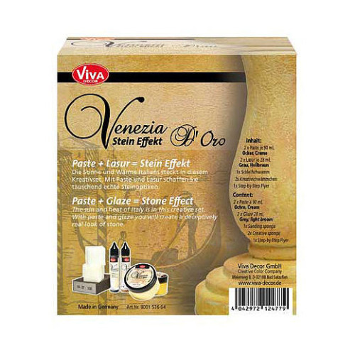 VIVA DECOR CREATIVE SET VENEZIA STONE EFFECT - D'ORO