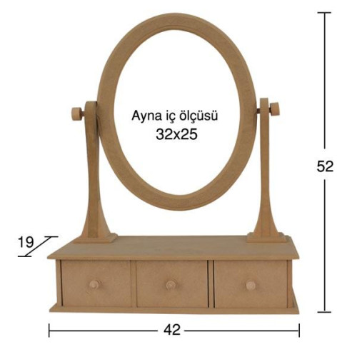 NEWART MDF VANITY FOR MIRROR 19/42/52CM - AY 145