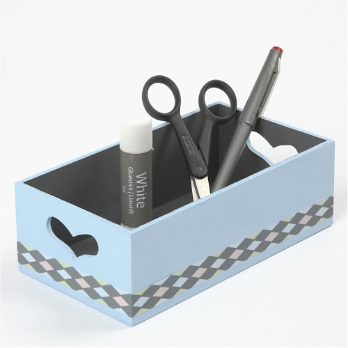 CREATIV WOODEN DECORATION BOX HEART MEDIUM
