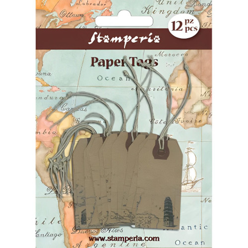 STAMPERIA PAPER TAGS - PAPER TAGS FOR DECORATION SBA59