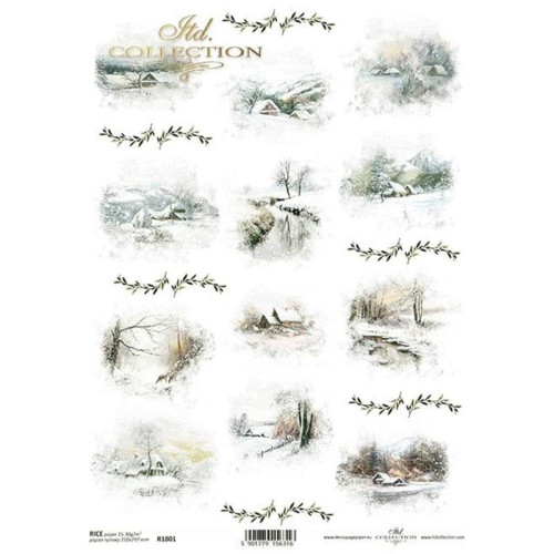 ITD COLLECTION DECOUPAGE RICE PAPER A4 - R1801