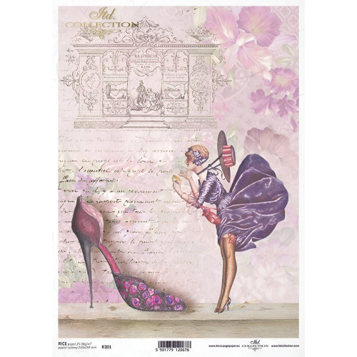 ITD COLLECTION DECOUPAGE RICE PAPER A3 - R701L