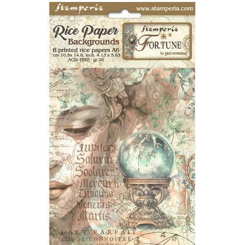 STAMPERIA DECOUPAGE PAPER BACKGROUNDS 8 PCS A6 DFSAK6022