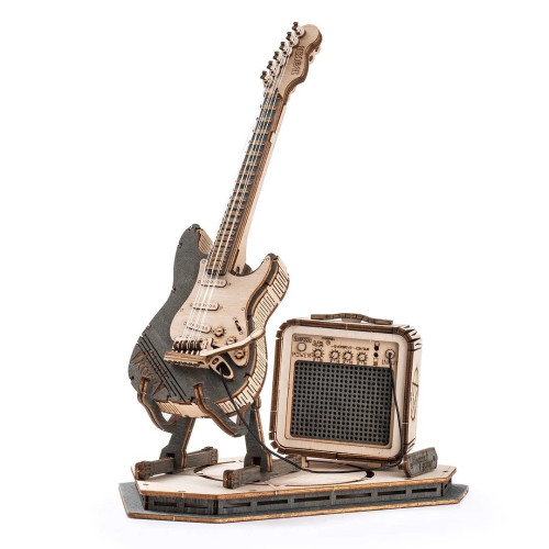 ROBOTIME 3D ДЪРВЕН ПЪЗЕЛ ELECTRIC GUITAR 140 ЧАСТИ TG605K