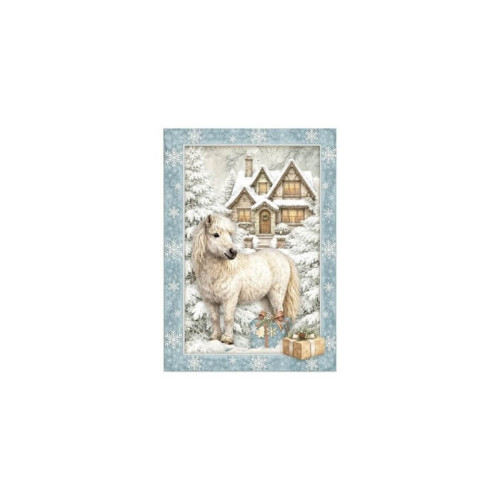 STAMPERIA WHITE CHRISTMAS ДЕКУПАЖНА ХАРТИЯ 8БР. А6 DFSA6X10