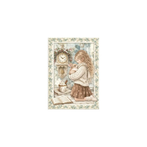STAMPERIA WHITE CHRISTMAS ДЕКУПАЖНА ХАРТИЯ 8БР. А6 DFSA6X10