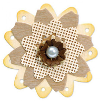 SIZZIX BIGZ DIE CUTS - FLOWERS, COTTAGE TRIO
