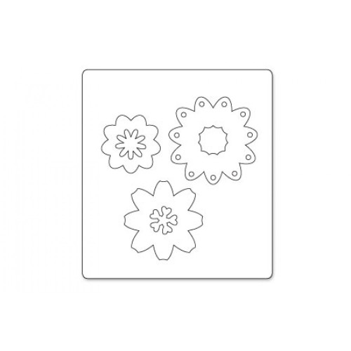 SIZZIX BIGZ DIE CUTS - FLOWERS, COTTAGE TRIO