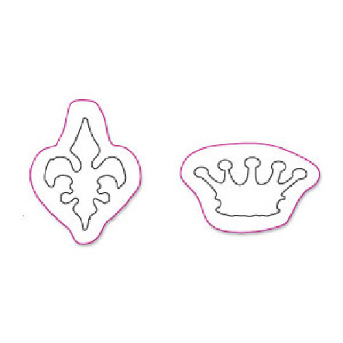 SIZZIX MAGNETIC ЩАНЦИ ЗА ИЗРЯЗВАНЕ - MINI CROWN & FLEUR SET