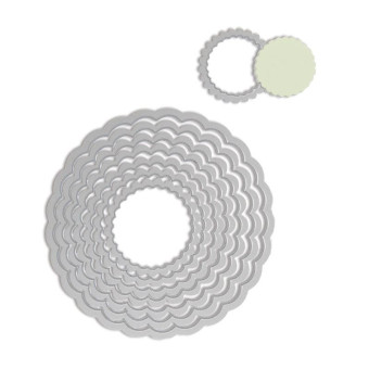 SIZZIX FRAMELITS ЩАНЦИ ЗА ИЗРЯЗВАНЕ - CIRCLES, SCALLOP
