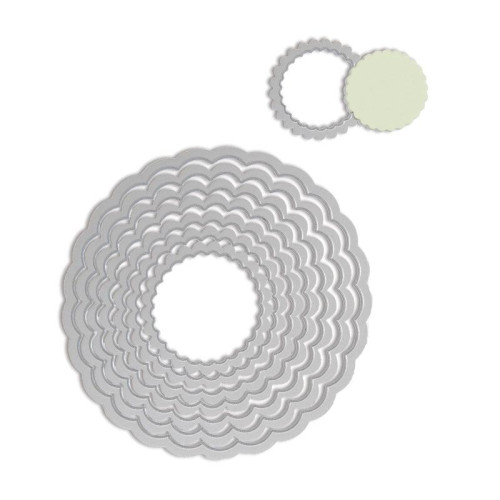 SIZZIX FRAMELITS ЩАНЦИ ЗА ИЗРЯЗВАНЕ - CIRCLES, SCALLOP