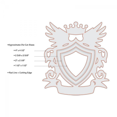 SIZZIX FRAMELITS ЩАНЦИ ЗА ИЗРЯЗВАНЕ - FRAME, SHIELD W/CROWN