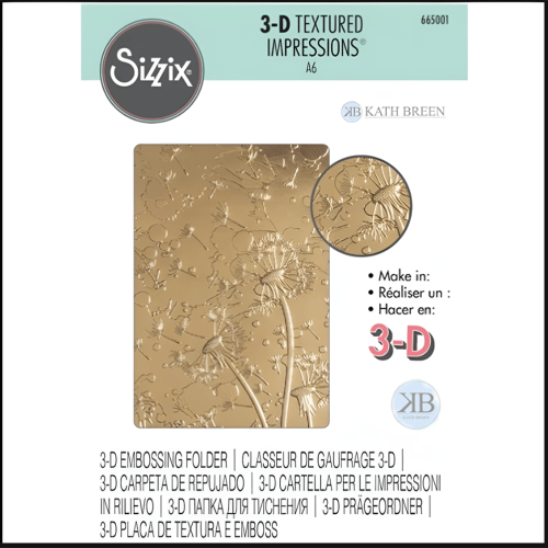 SIZZIX ПАПКИ ЗА РЕЛЕФ 3D - DANDELION WISH
