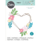 SIZZIX THINLITS DIES FOR CUTTING - FLORAL GEO HEARTH FRAME