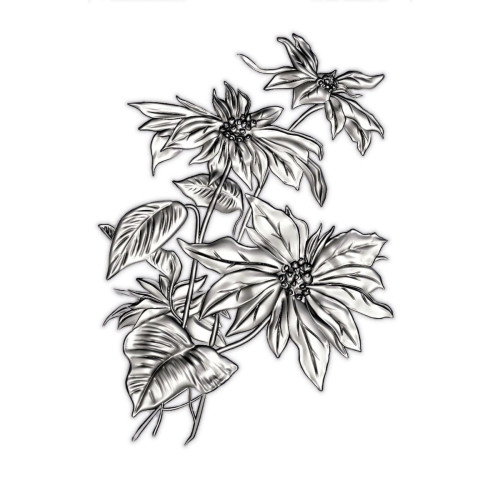 SIZZIX FOLDERS FOR 3D RELIEF MINI - MINI POINSETTIA