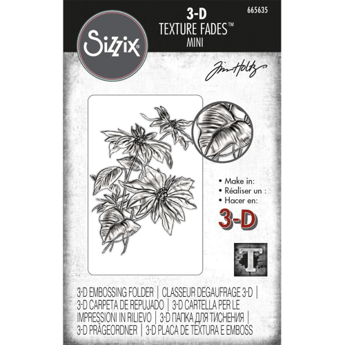 SIZZIX ПАПКИ ЗА РЕЛЕФ 3D MINI - MINI POINSETTIA