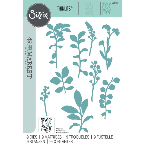 SIZZIX THINLITS ЩАНЦИ ЗА ИЗРЯЗВАНЕ - FINE STEMS 02