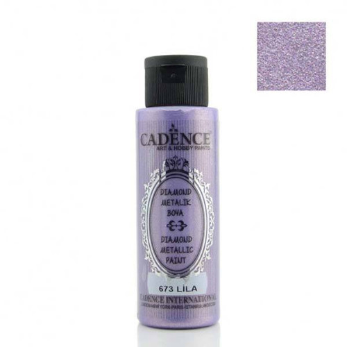 CADENCE АКРИЛНА БОЯ DIAMOND METALLIC 70 МЛ - LILAC 673