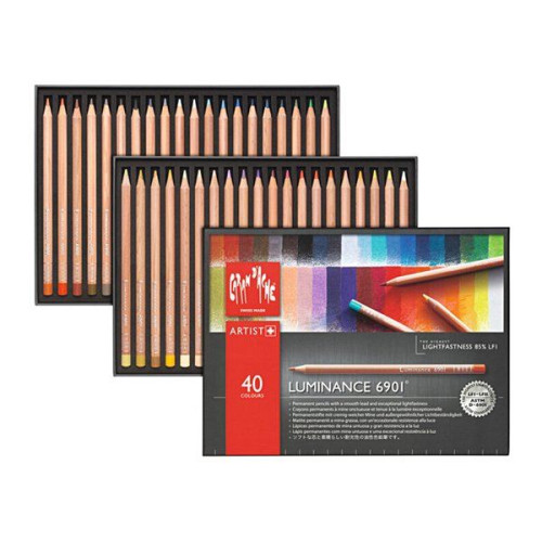 CARAN D'ACHE LUMINANCE COLOR PENCILS SET 40 PCS