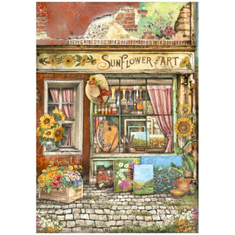 STAMPERIA SUNFLOWER DECOUPAGE RICE PAPER A4 - DFSA4771