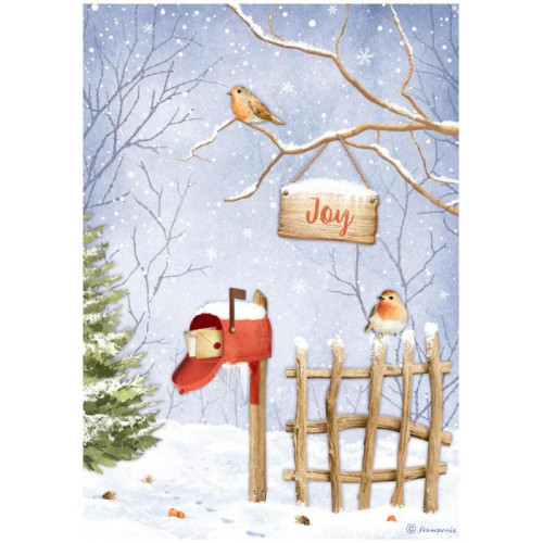 STAMPERIA WINTER DECOUPAGE RICE PAPER A4 - DFSA4798