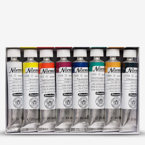 SCHMINCKE NORMA PROFESSIONAL OIL PAINT SET, 8 X 20 ML