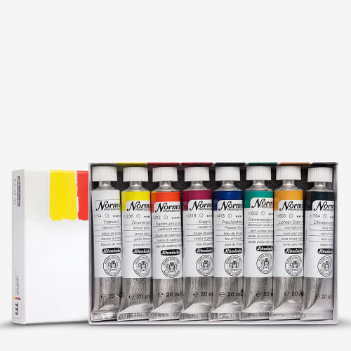SCHMINCKE NORMA PROFESSIONAL OIL PAINT SET, 8 X 20 ML