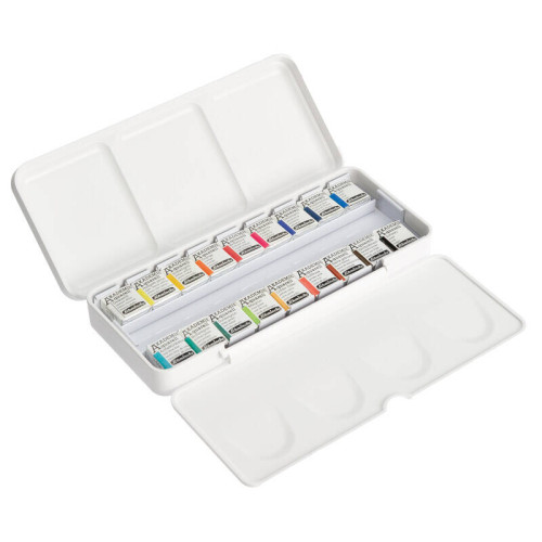 SCHMINCKE AKADEMIE АКВАРЕЛ МЕТАЛНА КУТИЯ, 18 X HALF PAN