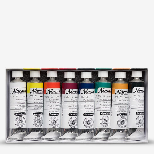 SCHMINCKE NORMA PROFESSIONAL OIL PAINT SET, 8 X 35 ML