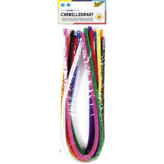 VELVET WIRE - ASSORTED 50 CM X 8 MM. 10 PCS.