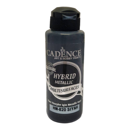 CADENCE АКРИЛНА БОЯ METALLIC HYBRID 120 МЛ. - BLACK 820