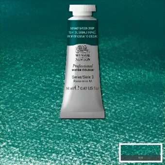 W&N АКВАРЕЛНА БОЯ PROFESSIONAL 14 МЛ - COBALT GREEN DEEP