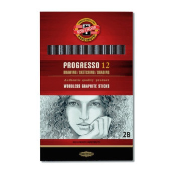 KOH-I-NOOR GRAPHITE PENCILS WOODLESS 2B