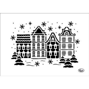 VIVA DECOR УНИВЕРСАЛЕН ШАБЛОН A3 - WINTER HOUSES