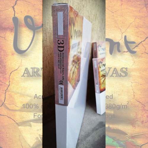 VINCENT 50/50 3D PRIMED CANVAS WITH STRETCHED FRAME 380 G/M²