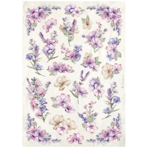 STAMPERIA LAVENDER ДЕКУПАЖНА ОРИЗОВА ХАРТИЯ А4 - DFSA4881