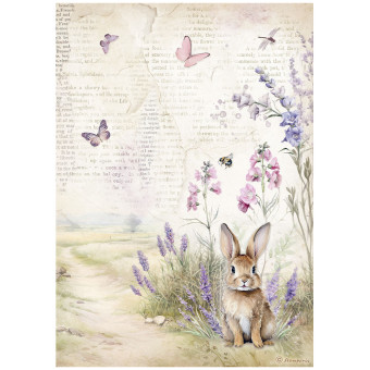 STAMPERIA LAVENDER ДЕКУПАЖНА ОРИЗОВА ХАРТИЯ А4 - DFSA4883