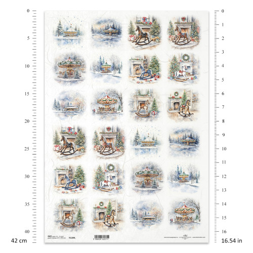 ITD COLLECTION DECOUPAGE RICE PAPER A3 - R1289L