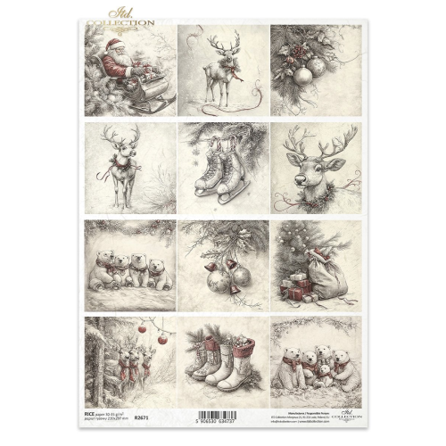 ITD COLLECTION DECOUPAGE RICE PAPER A4 - R2671