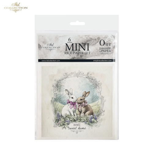 ITD COLLECTION MINI RICE PAPER SET OF 6 14.8X14.8CM - RSM160