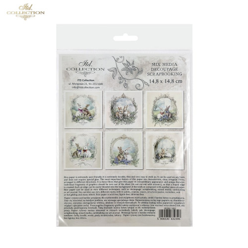 ITD COLLECTION MINI RICE PAPER SET OF 6 14.8X14.8CM - RSM160