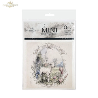 ITD COLLECTION MINI RICE PAPER SET 6PCS 14.8X14.8CM - RSM164