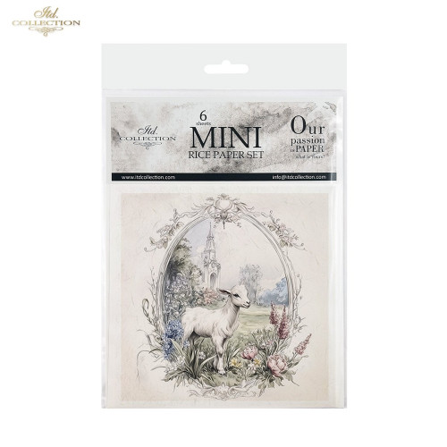 ITD COLLECTION MINI RICE PAPER SET 6PCS 14.8X14.8CM - RSM164