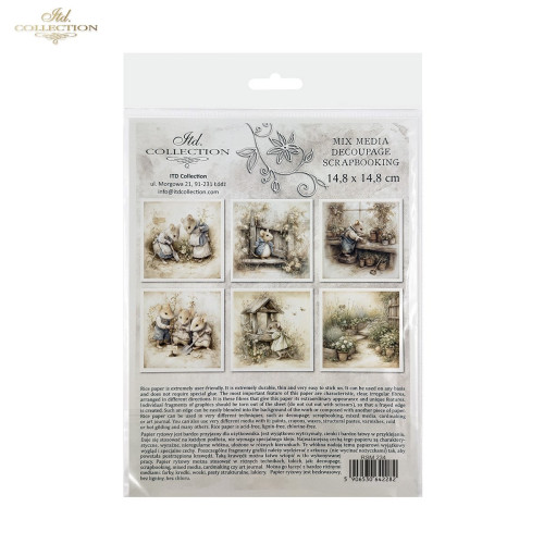 ITD COLLECTION MINI RICE PAPER К-КТ 6БР 14.8X14.8CM - RSM234